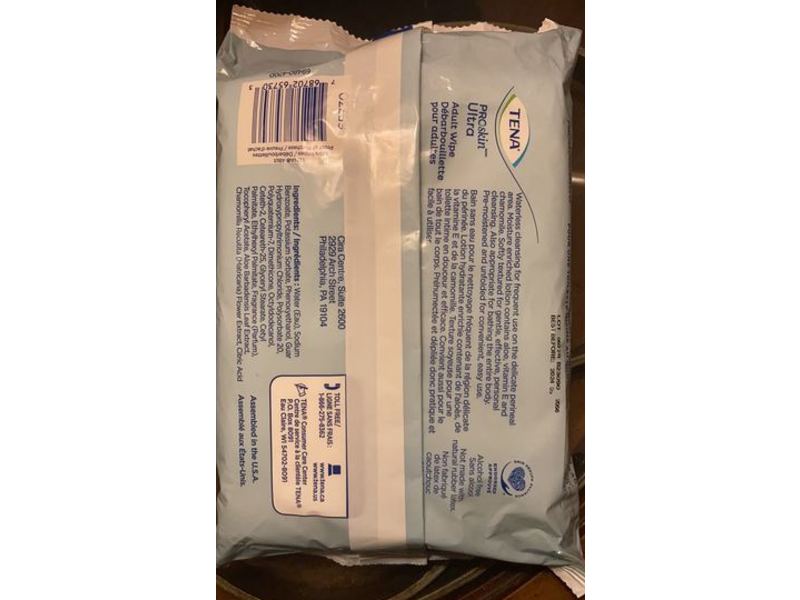 Tena Ultra Incontinence Adult Wipe, 48 Count, Pack Of 2