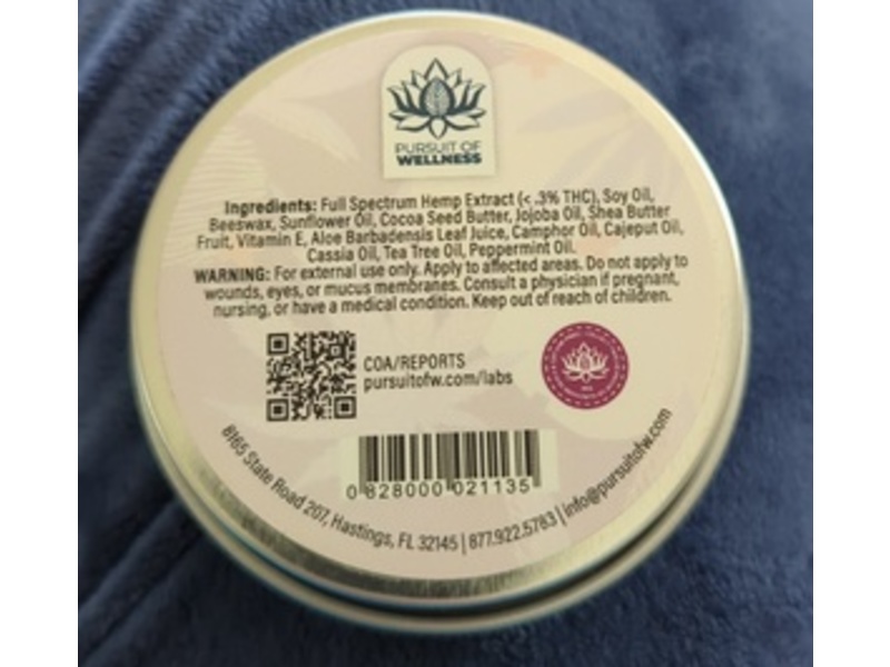 Pursuit Of Wellness Rabbit Relief Salve, Hemp Cbd, 2 oz/59 mL