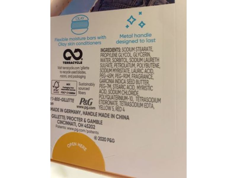 Gillette Venus Plus Olay Comfortglide Razor, Coconut, 5 Blades