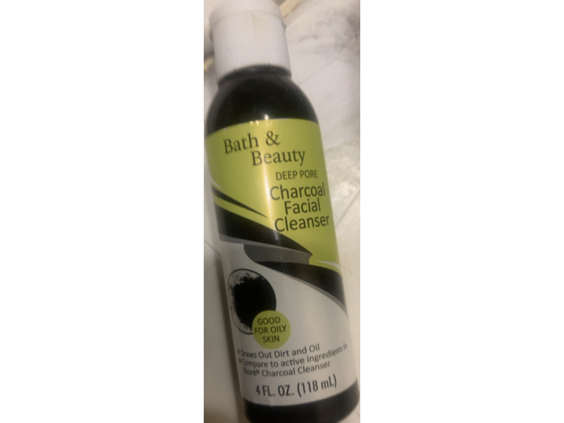 Bath & Beauty Deep Pore Facial Cleanser, Charcoal, 4 fl oz/118 mL