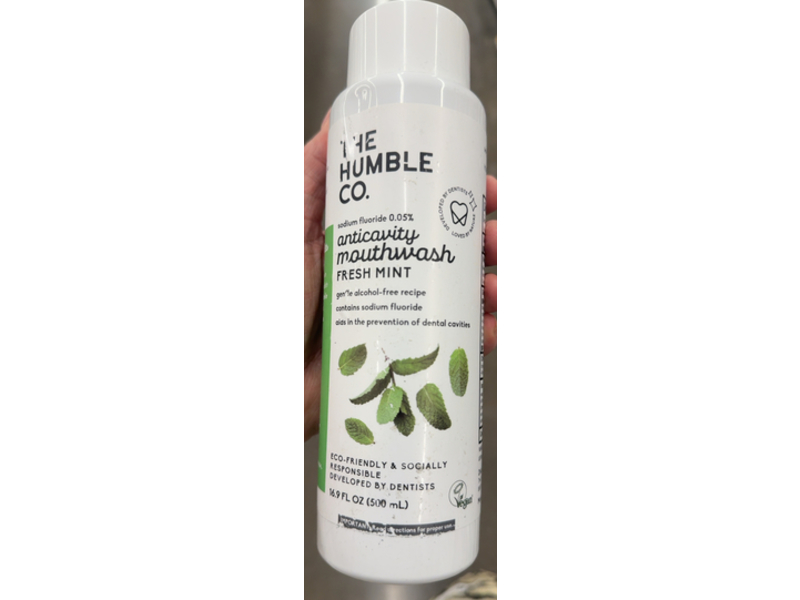 The Humble Co Anticavity Mouthwash, Fresh Mint, 16.9 fl oz/500 mL
