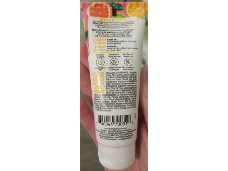 Eos Shea Better Hand Cream, Pink Citrus, 2.5 fl oz/74 mL