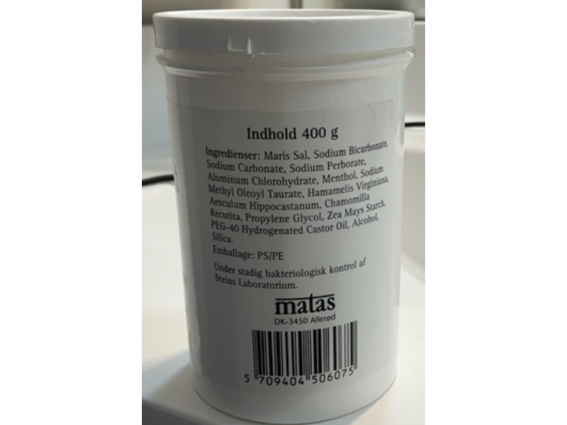 Matas Foot Bath Salt, Sea Salt + Herbs, 400 g