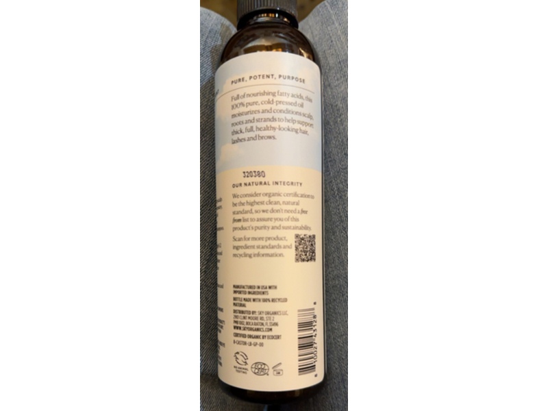 Sky Organics Castor Oil, 8 fl oz/236 mL