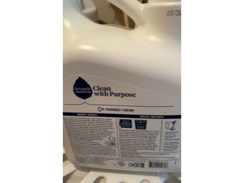 Seventh Generation Liquid Laundry Detergent, Free & Clear, 90 Loads,135 fl oz/3.9 L