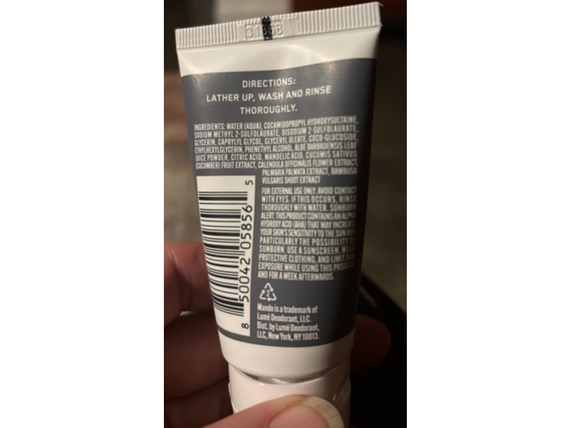 Mando Odor Shield Body Wash, Unscented, 1.5 fl oz/44 mL