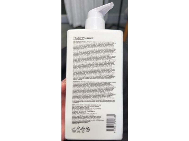 Kevin.Murphy Plumping.Wash Densifying Shampoo, 16.9 fl oz/500 mL