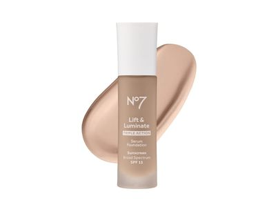 No7 Lift & Luminate Triple Action Serum Foundation, SPF 15, Porcelain, 1 fl oz/30 mL