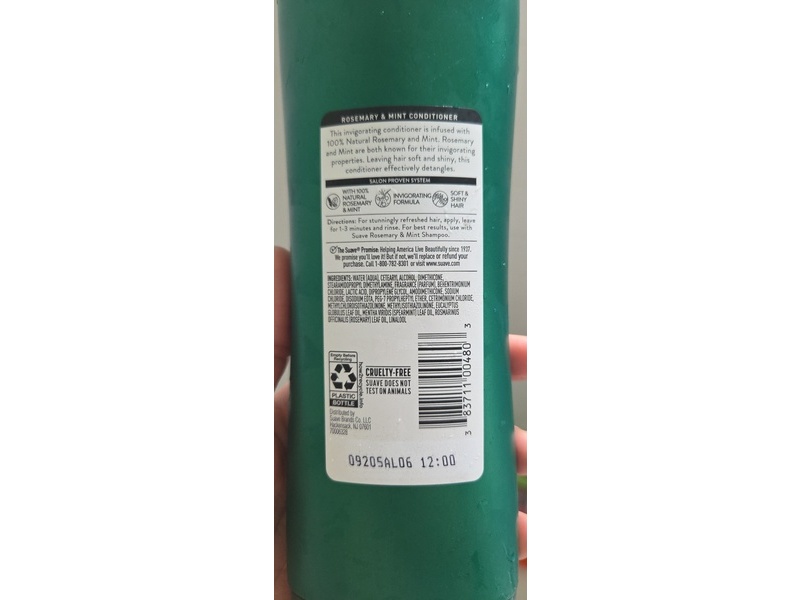 Suave Invigorating Conditioner, Rosemary & Mint, 12.6 fl oz/373 mL