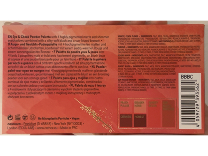 Catrice Cosmetics Eye & Cheek Palette, Sun Glow, 10 g