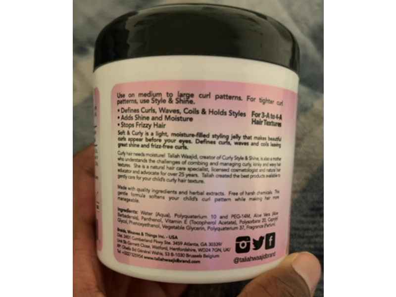 Taliah Waajid Kinky Wavy Natural Soft & Curly Jelly, 6 fl oz/177 mL