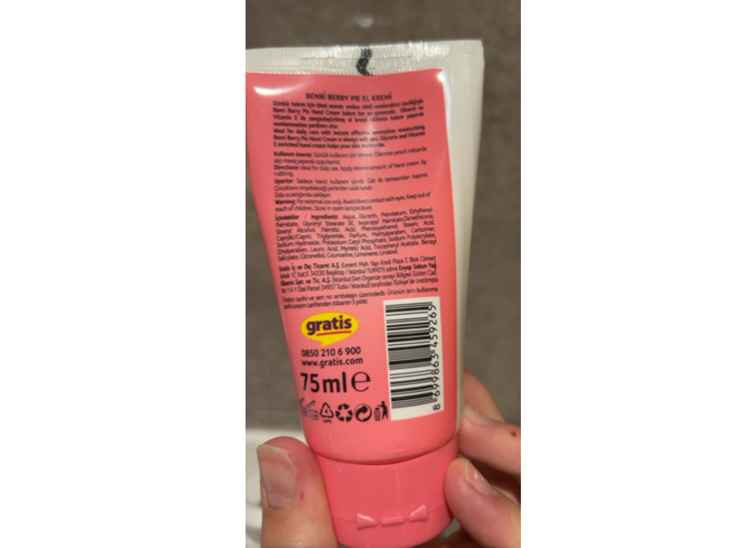 Benri Hand Cream, Berry Pie, 75 mL