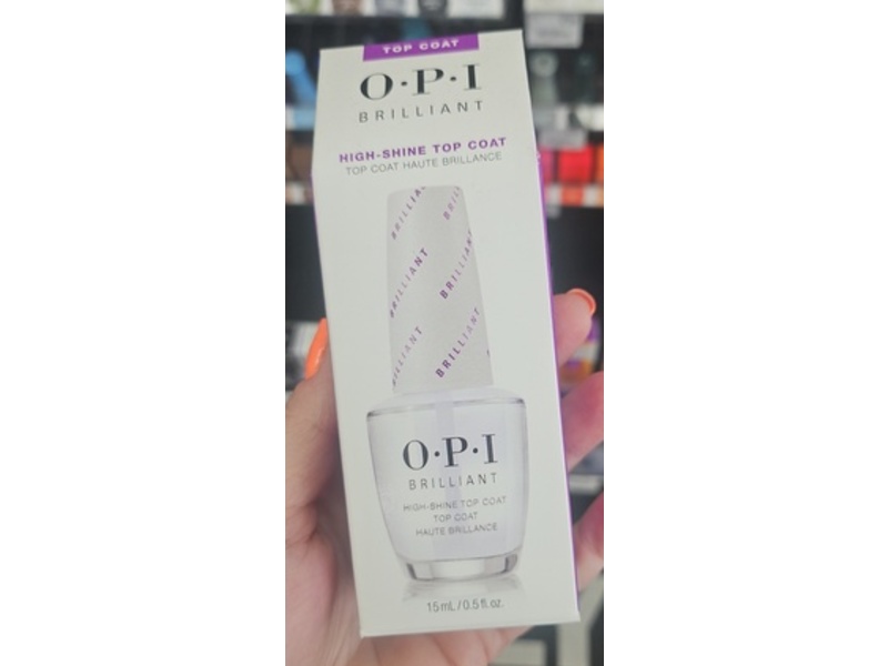 OPI Brilliant High-Shine Top Coat, 0.5 fl oz/15 mL