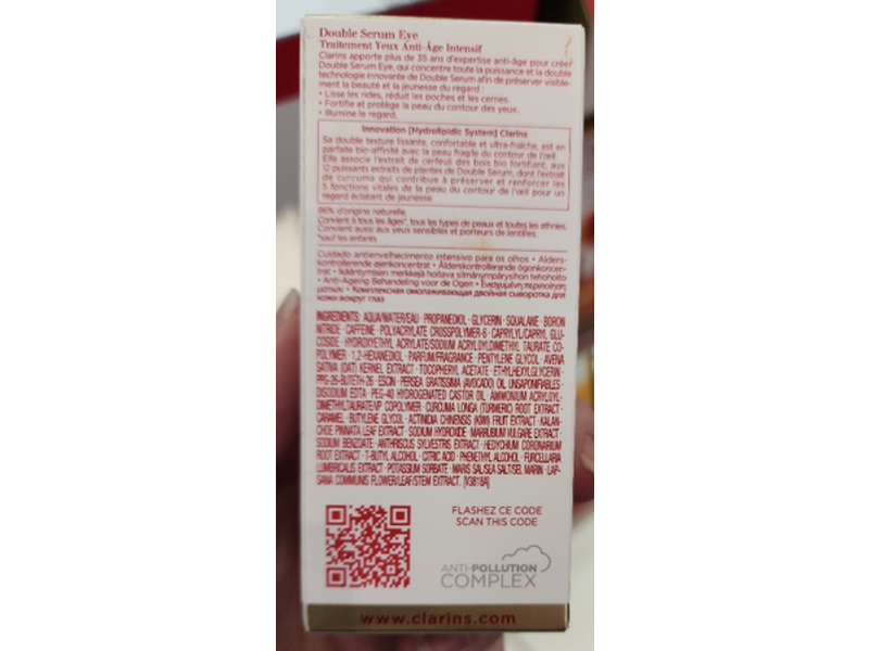 Clarins Double Serum Eye - Under Eye Tightening Cream 0.6 oz