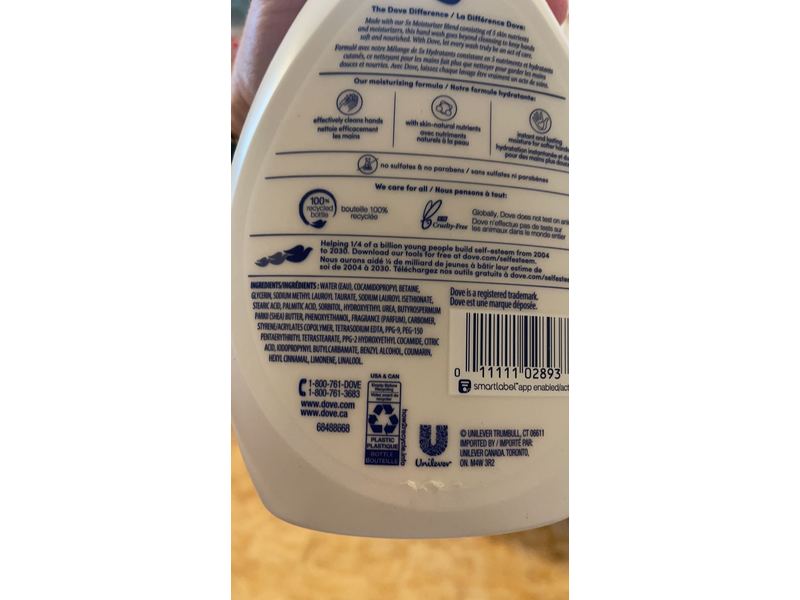 Dove Pampering Care Hand Wash, Shea Butter & Warm Vanilla, 34 fl oz/1 L, 3 Count