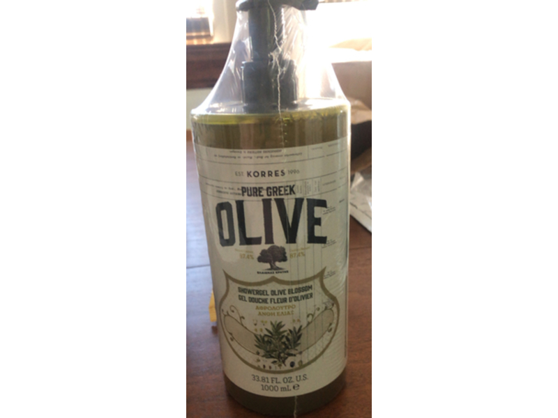 Korres Pure Greek Olive Shower Gel, Honey, 33.81 fl oz/1000 mL