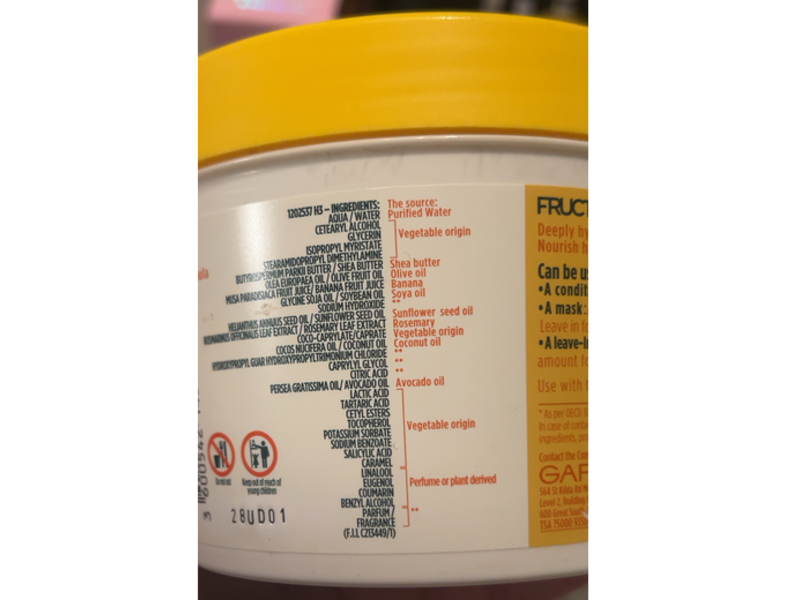 Garnier Fructis Nourishing Banana Hair Food Mask, 390 mL