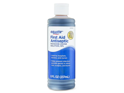Equate First Aid Antiseptic Povidone-Iodine Solution, 10%, 8 fl oz/ 237 mL