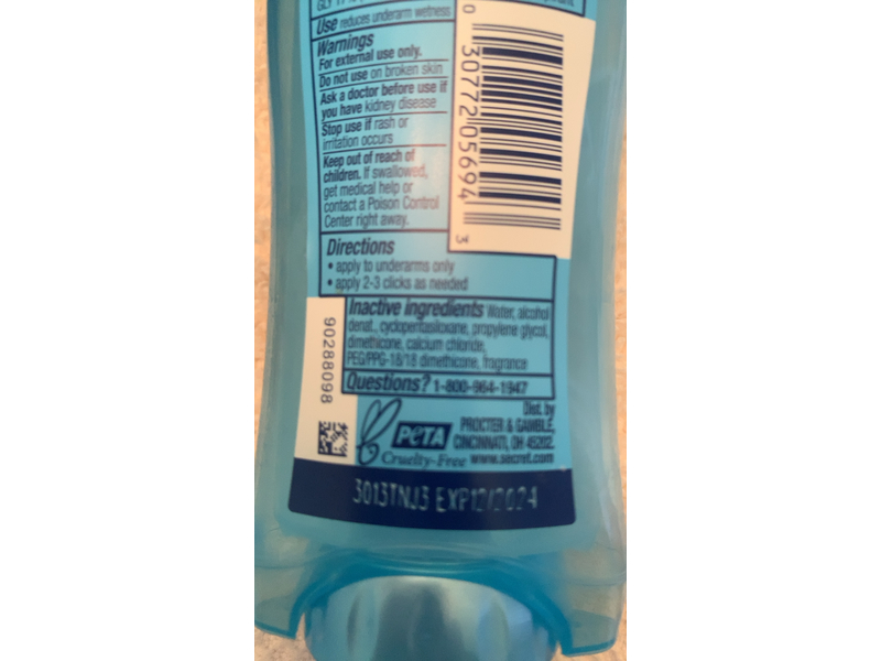 Secret Antiperspirant/Deodorant, Tropical Hibiscus, 2.6 oz/73 g