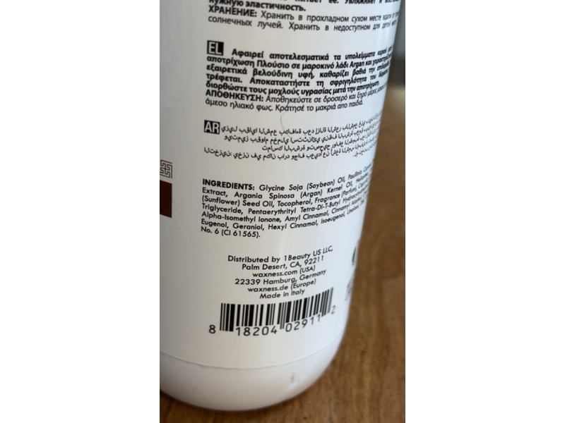 Waxness Spa Choice Post Waxing Residue Removing Oil, Argan, 16.9 fl oz/500 mL