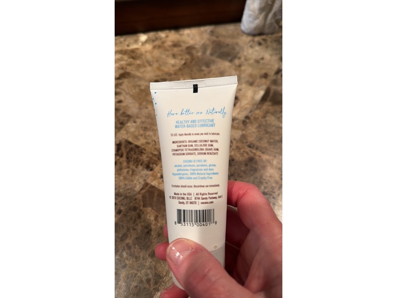 Coconu Water Based Lubricant, 3 fl oz/88 mL