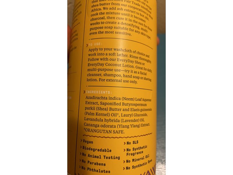 Alaffia Authentic African Black Soap, Lavender Ylang Ylang, 32 fl oz/950 mL