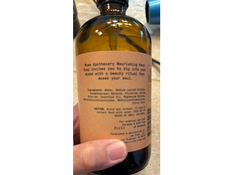 Muse Apothecary Hand Ritual, Olive + Persimmon Citron, 16 fl oz/474 mL