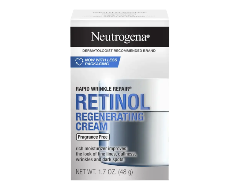 Neutrogena Rapid Wrinkle Repair Regenerating Cream, Retinol, Fragrance Free, 1.7 oz/48 g