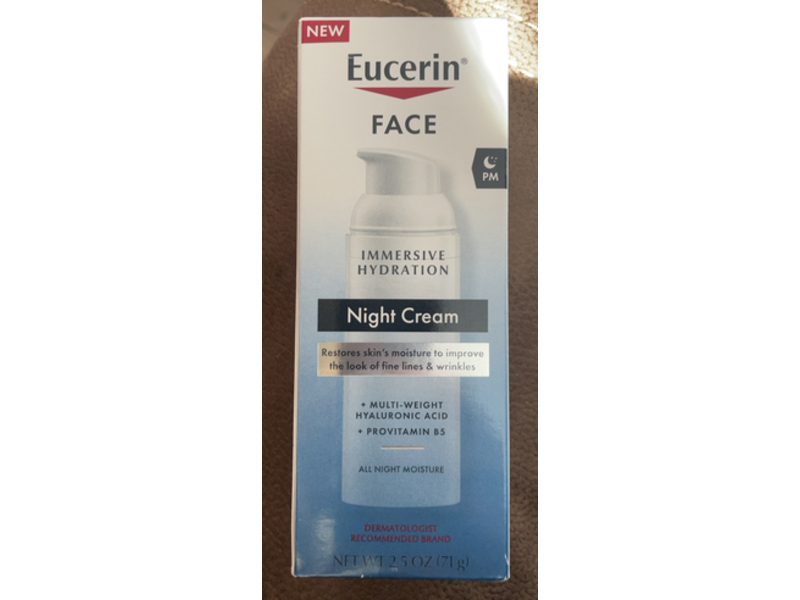 Eucerin Face Immersive Hydration Night Cream, 2.5 oz/71 g