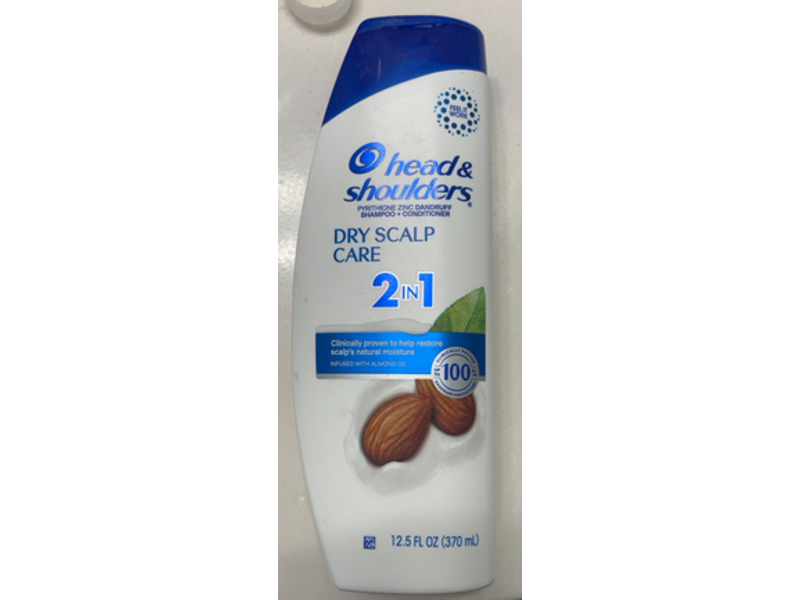 Head & Shoulders 2 In 1 Dandruff Shampoo + Conditioner, Almond Oil, 12.5 fl oz/370 mL