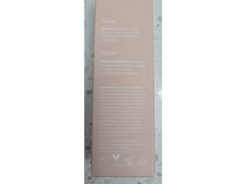 Vasanti Skin Rescue Serum, 5% Niacinamide + 2% Vitamin C, 1.01 fl oz/30 mL