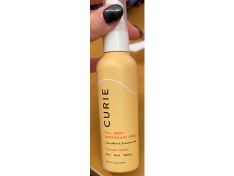 Curie Full Body Deodorant Spray, Orange Neroli, 3 oz/85 g