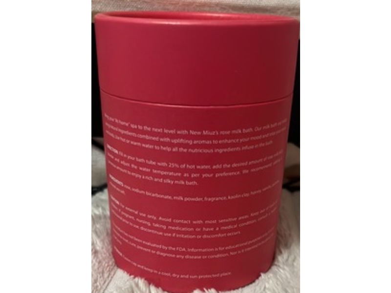 New Miuz Rose Milk Bath, Honey Jasmine & Vanilla, 300 g