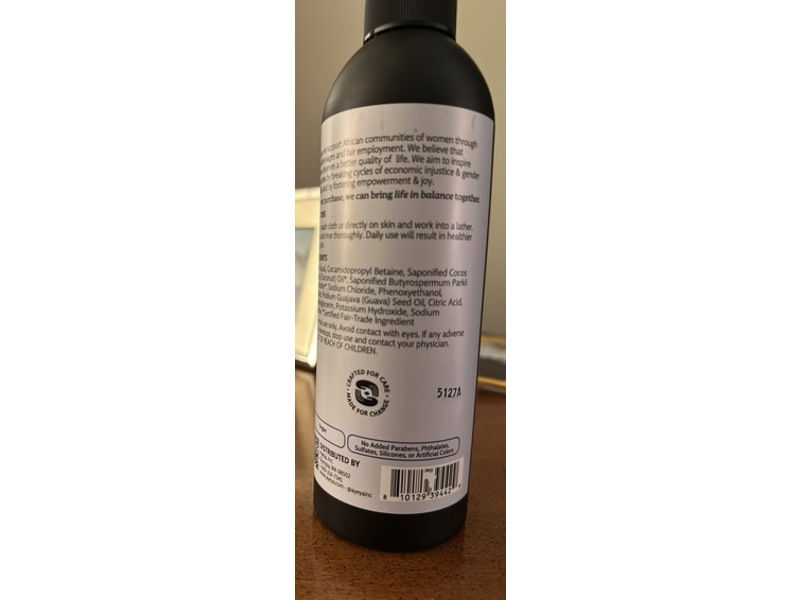 Ayeya Moisturizing Body Wash, Patchouli, Lavender & Orange, 12 fl oz/354 mL