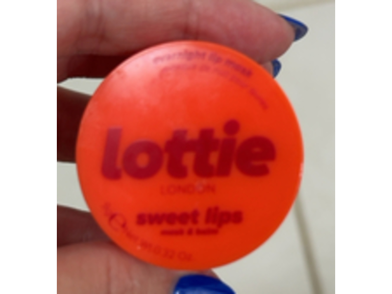 Lottie London Sweet Overnight Lip Mask, Cherry Kiss, 0.32 oz/9 g