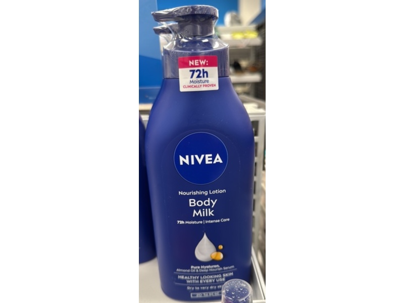 Nivea Body Milk Nourishing Lotion, Almond Oil, 20.28 fl oz/600 mL