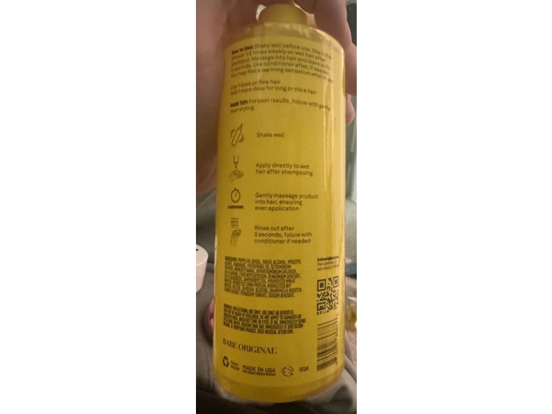 Babe Locks Shiny & Smooth Glossy Rinse Treatment, 16 fl oz/500 mL