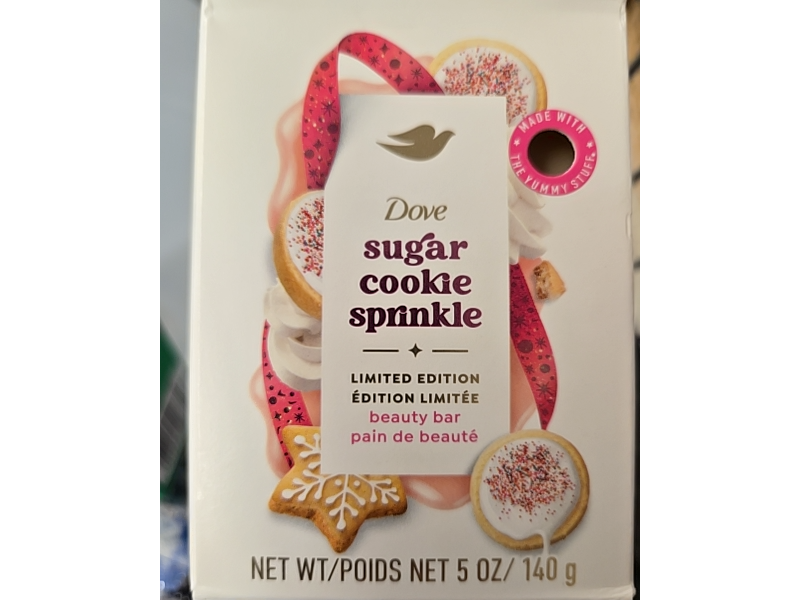 Dove Sugar Limited Edition Cookie Sprinkle Beauty Bar Soap, 5 oz/140 g