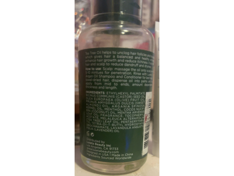 Luseta Tea Tree Hair & Scalp Treatment Oil, 3.38 fl oz/100 mL