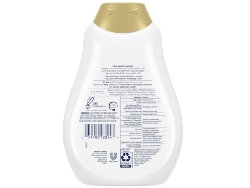 Baby Dove Textured Hydrating Shampoo, 13 fl oz/384 mL