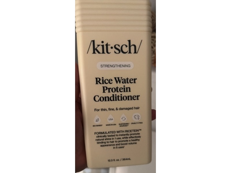 Kitsch Strengthening Conditioner, Rice Water Protein, 12.3 fl oz/364 mL