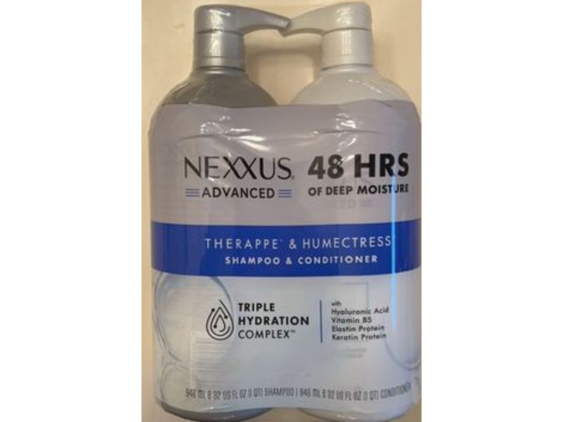 Nexxus Advanced Shampoo & Conditioner Set, Triple Hydration Complex, 32 fl oz/946 mL