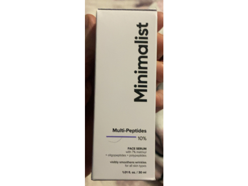 Minimalist Multi Peptide Night Face Serum, Matrixyl + Oligopeptides + Polypeptides, 1.101 fl oz/30 mL