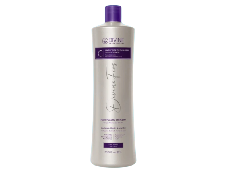 Divine Professional Anti-Frizz Rebuilder Conditioner, 33.8 fl oz/1 L