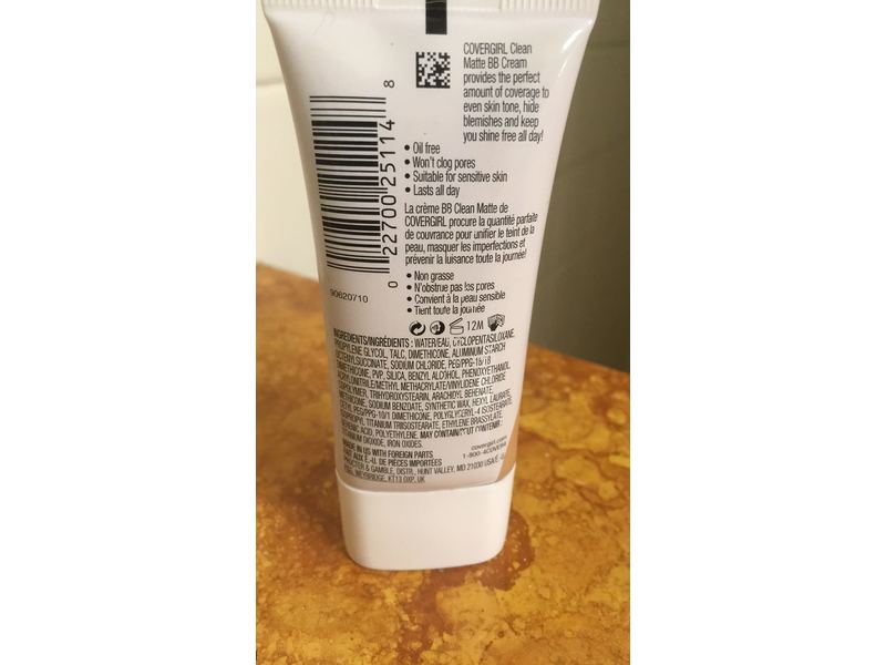 Covergirl Clean Matte BB Cream For Oily Skin, 540 Medium, 1 fl oz / 30 mL