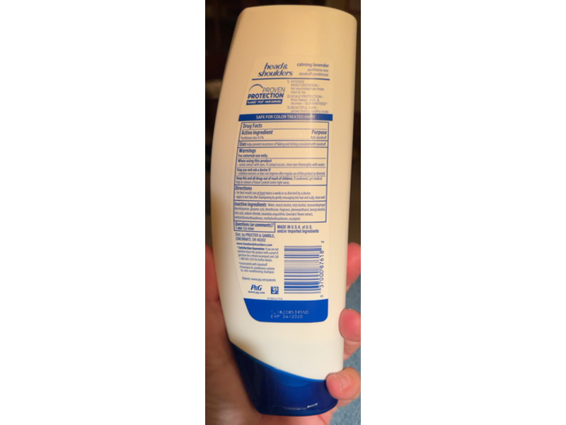 Head & Shoulders Daily Hair & Scalp Conditioner, Calming Lavender, 12.8 fl oz/380 mL