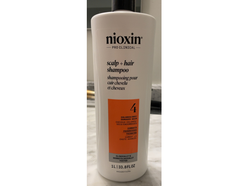 Nioxin Scalp + Hair Shampoo, System 4, 33.8 fl oz/1 L