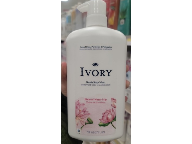 Ivory Gentle Body Wash, Notes of Water Lily, 27 fl oz/798 mL