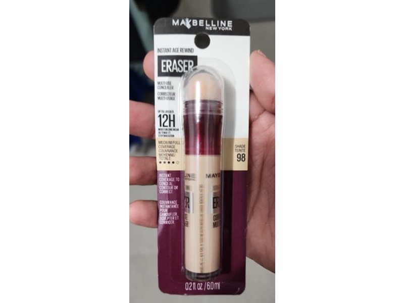 Maybelline Instant Age Rewind Eraser Multi-Use Concealer, 98, 0.2 fl oz/60 mL