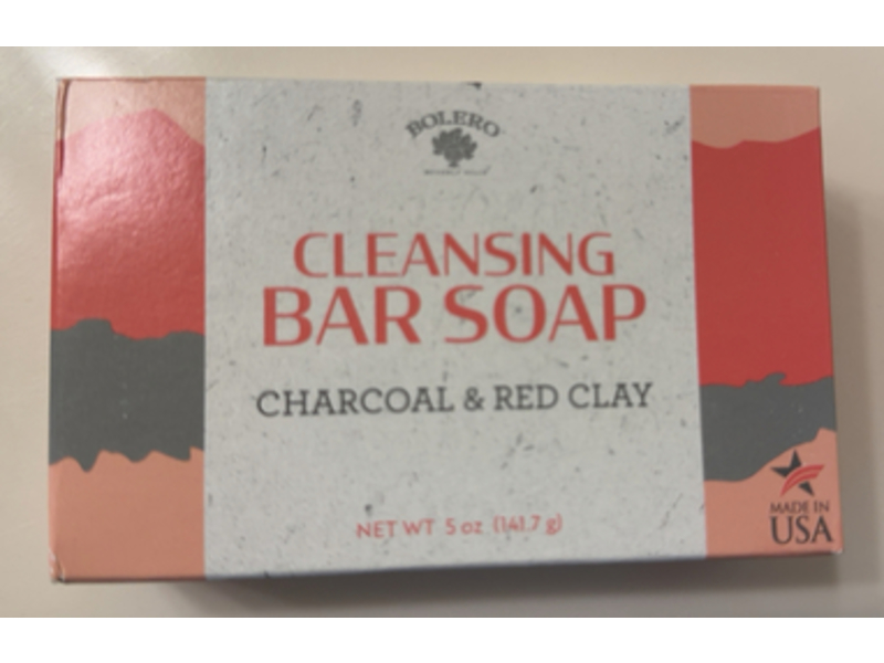 Bolero Beverly Hills Cleansing Bar Soap, Charcoal & Red Clay, 5 oz/141.7 g